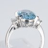 アクアマリンxダイヤモンド プラチナリング Aq: 4.32 ct D: 0.43ct Pt900 - 画像 (5)