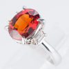 スリーストーン スぺサルティンガーネット x ダイヤモンド プラチナリング SG: 5.46 ct D: 0.31ct Pt900 - 画像 (6)