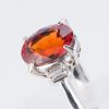 スリーストーン スぺサルティンガーネット x ダイヤモンド プラチナリング SG: 5.46 ct D: 0.31ct Pt900 - 画像 (7)