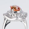 オレンジサファイアxダイヤモンド プラチナリング OS: 4.09 ct D: 1.78ct Pt900 - 画像 (5)