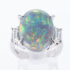 ZUISHO ブラックオパールプラチナリング BO 7.75ct D:0.70ct Pt900