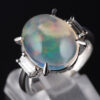 メキシコオパールプラチナリング MO 4.86ct D:0.28ct Pt900
