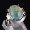 メキシコオパールプラチナリング MO 4.86ct D:0.28ct Pt900