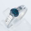 サイドダイヤモンド アレキサンドライトxダイヤモンド プラチナリング Al: 0.77 ct D: 0.34ct Pt900