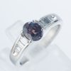 サイドダイヤモンド アレキサンドライトxダイヤモンド プラチナリング Al: 0.77 ct D: 0.34ct Pt900
