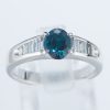 サイドダイヤモンド アレキサンドライトxダイヤモンド プラチナリング Al: 0.77 ct D: 0.34ct Pt900