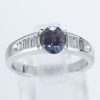 サイドダイヤモンド アレキサンドライトxダイヤモンド プラチナリング Al: 0.77 ct D: 0.34ct Pt900