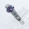 サイドダイヤモンド アレキサンドライトxダイヤモンド プラチナリング Al: 0.77 ct D: 0.34ct Pt900