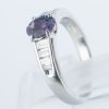 サイドダイヤモンド アレキサンドライトxダイヤモンド プラチナリング Al: 0.77 ct D: 0.34ct Pt900