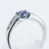 アレキサンドライトxダイヤモンド プラチナリング Al: 0.80 ct D: 0.33ct Pt900
