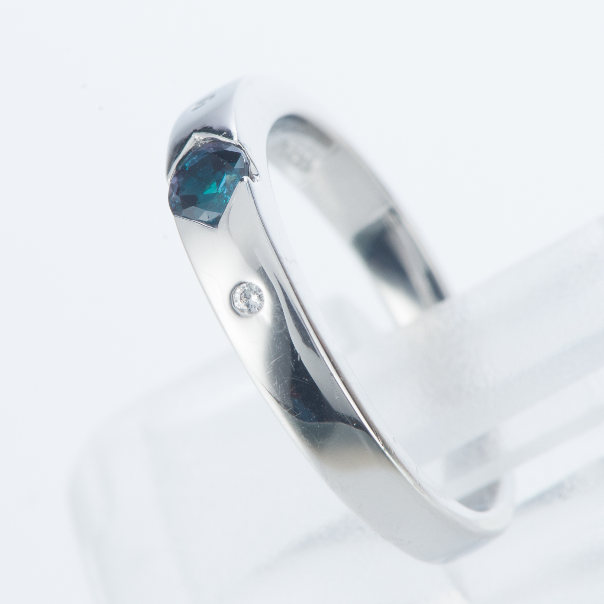 アレキサンドライト 約0.46ct ダイヤモンド 0.4ct プラチナ