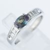 サイドダイヤモンド アレキサンドライトxダイヤモンド プラチナリング Al: 0.49 ct D: 0.354ct Pt900