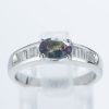 サイドダイヤモンド アレキサンドライトxダイヤモンド プラチナリング Al: 0.49 ct D: 0.354ct Pt900