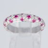 ルビーxダイヤモンド ホワイトゴールドリング R: 1 ct D: 1.25ct K18WG - 画像 (2)