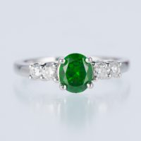 0.94ct デマントイドガーネット　プラチナリング(DG:0.94ct D:0.30ct Pt900)