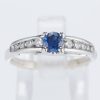 サファイアxダイヤモンド ホワイトゴールドリング (S: 0.32 ct D: 0.25ct K18WG)