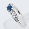 サファイアxダイヤモンド ホワイトゴールドリング (S: 0.32 ct D: 0.25ct K18WG)
