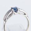 サファイアxダイヤモンド ホワイトゴールドリング (S: 0.32 ct D: 0.25ct K18WG)