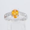 イエローサファイアxダイヤモンド プラチナリング YS: 1.34 ct D: 0.37ct Pt900 - 画像 (2)
