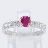 ルビーxダイヤモンド プラチナリング (R: 0.67 ct D: 0.4ct Pt900)