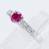 ルビーxダイヤモンド プラチナリング (R: 0.67 ct D: 0.4ct Pt900)