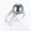 タヒチパールxダイヤモンド プラチナリング P: 10.88mm D: 0.28ct Pt900