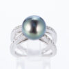 タヒチパールxダイヤモンド プラチナリング P: 10.88mm D: 0.28ct Pt900