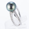 タヒチパールxダイヤモンド プラチナリング P: 10.88mm D: 0.28ct Pt900