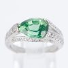 グリーントルマリンxダイヤモンド ホワイトゴールドリング GT: 3.075 ct D: 1.24ct K18WG