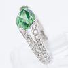 グリーントルマリンxダイヤモンド ホワイトゴールドリング GT: 3.075 ct D: 1.24ct K18WG