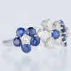 ブルーム サファイアxダイヤモンド ホワイトゴールドリング S: 2.1 ct D: 1ct K18WG