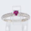 ルビーxダイヤモンド ホワイトゴールドリング (R: 0.2 ct D: 0.42ct K18WG)