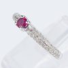 ルビーxダイヤモンド ホワイトゴールドリング (R: 0.2 ct D: 0.42ct K18WG)