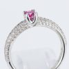 ルビーxダイヤモンド ホワイトゴールドリング (R: 0.2 ct D: 0.42ct K18WG)