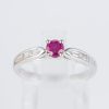 ルビーxダイヤモンド ホワイトゴールドリング R: 0.4 ct D: 0.21ct K18WG - 画像 (2)