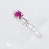 ルビーxダイヤモンド ホワイトゴールドリング R: 0.4 ct D: 0.21ct K18WG - 画像 (3)