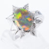 2.87ct セミブラックオパールダイヤモンドプラチナリング
