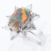 2.87ct セミブラックオパールダイヤモンドプラチナリング