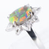 2.87ct セミブラックオパールダイヤモンドプラチナリング
