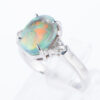 ブラックオパールxダイヤモンド プラチナリング BO: 2.88 ct D: 0.324ct Pt900