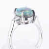 ブラックオパールxダイヤモンド プラチナリング BO: 2.88 ct D: 0.324ct Pt900