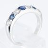 ライン サファイアxダイヤモンド プラチナリング S: 0.63 ct D: 0.73ct Pt900