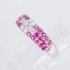 ルビーxダイヤモンド ホワイトゴールドリング R: 0.76 ct D: 0.22ct K18WG - 画像 (3)