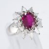 ロータス ルビーxダイヤモンド プラチナリング R: 2.16 ct D: 2.07ct Pt900