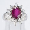 ロータス ルビーxダイヤモンド プラチナリング R: 2.16 ct D: 2.07ct Pt900