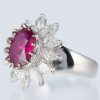 ロータス ルビーxダイヤモンド プラチナリング R: 2.16 ct D: 2.07ct Pt900