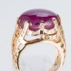 スタールビーxダイヤモンド 0リング SR: 22.089 ct D: 0.62ct K18PG - 画像 (5)