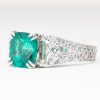 2ct コロンビア産エメラルドプラチナリング E2.20ct D:1.13ct Pt900 - 画像 (2)