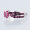 リーフ ルビーホワイトゴールドリング R:1.47ct R: 0.68ct - 画像 (2)
