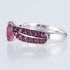 リーフ ルビーホワイトゴールドリング R:1.47ct R: 0.68ct - 画像 (3)